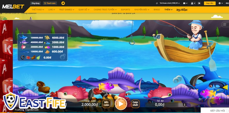 Link truy cập vào game bắn cá đổi thưởng thú vị Melbet